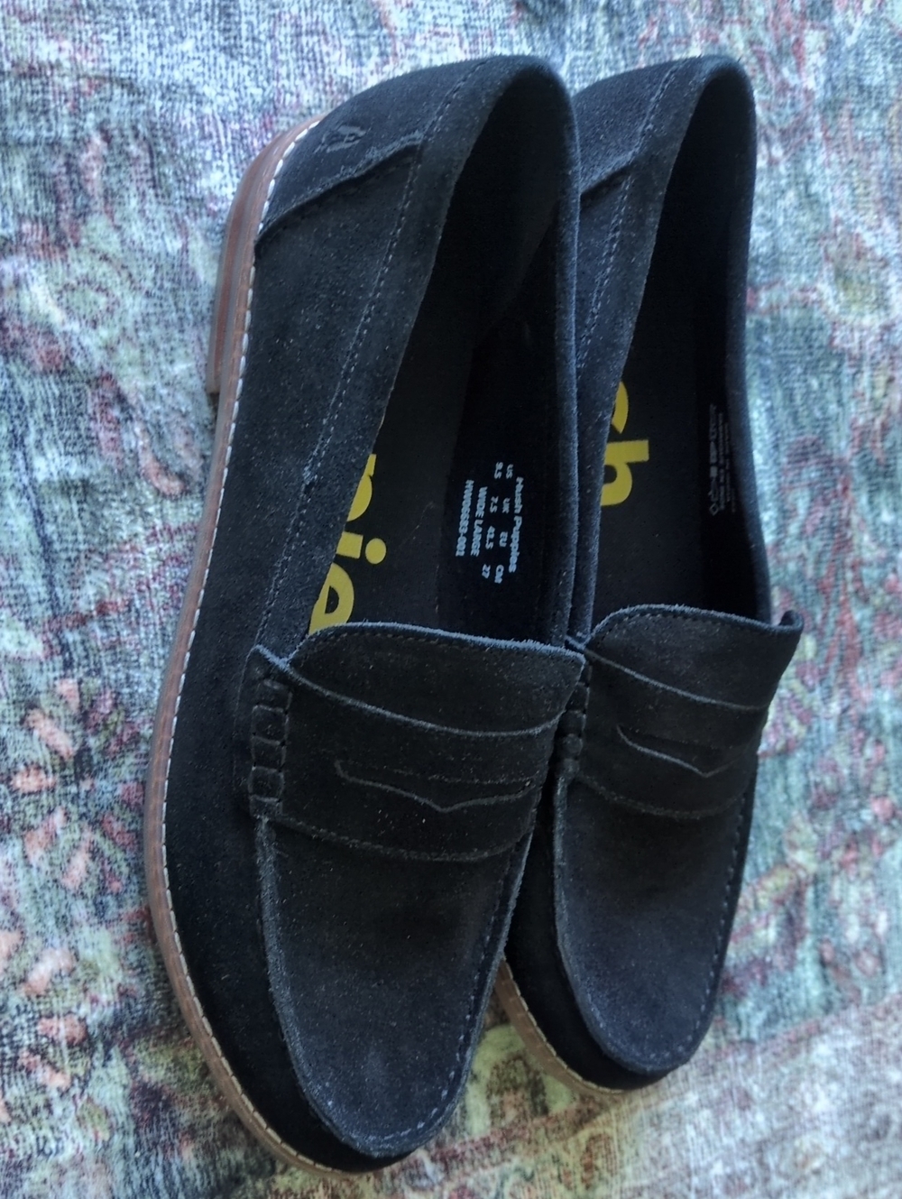 Hush Puppies Suede Penny Loafers 9.5 Wide - Picture 4 of 12